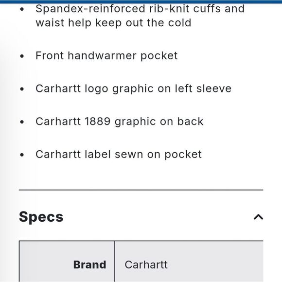 Carhartt Loose Fit Midweight 1889 Graphic Hoodie- Beacon Blue - Picture 4 of 6